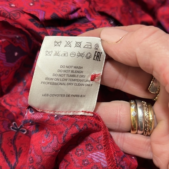 Les Coyotes De Paris Tina Ruffle Blouse size 34/(XS/S) - Picture 10 of 13